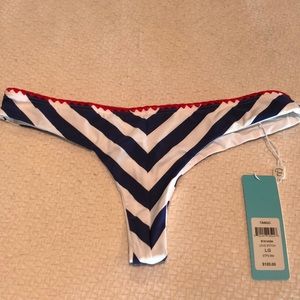 Beach Bunny striped thong bottoms